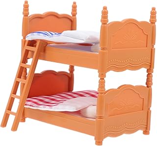 COHEALI 1 Conjunto Modelo De Móveis Móveis Em Miniatura Móveis Para Quarto De Crianças Móveis Ao Ar Livre Micro Beliche Para Bebê Conjunto De Quarto Em Miniatura Cama Em Miniatura Mini