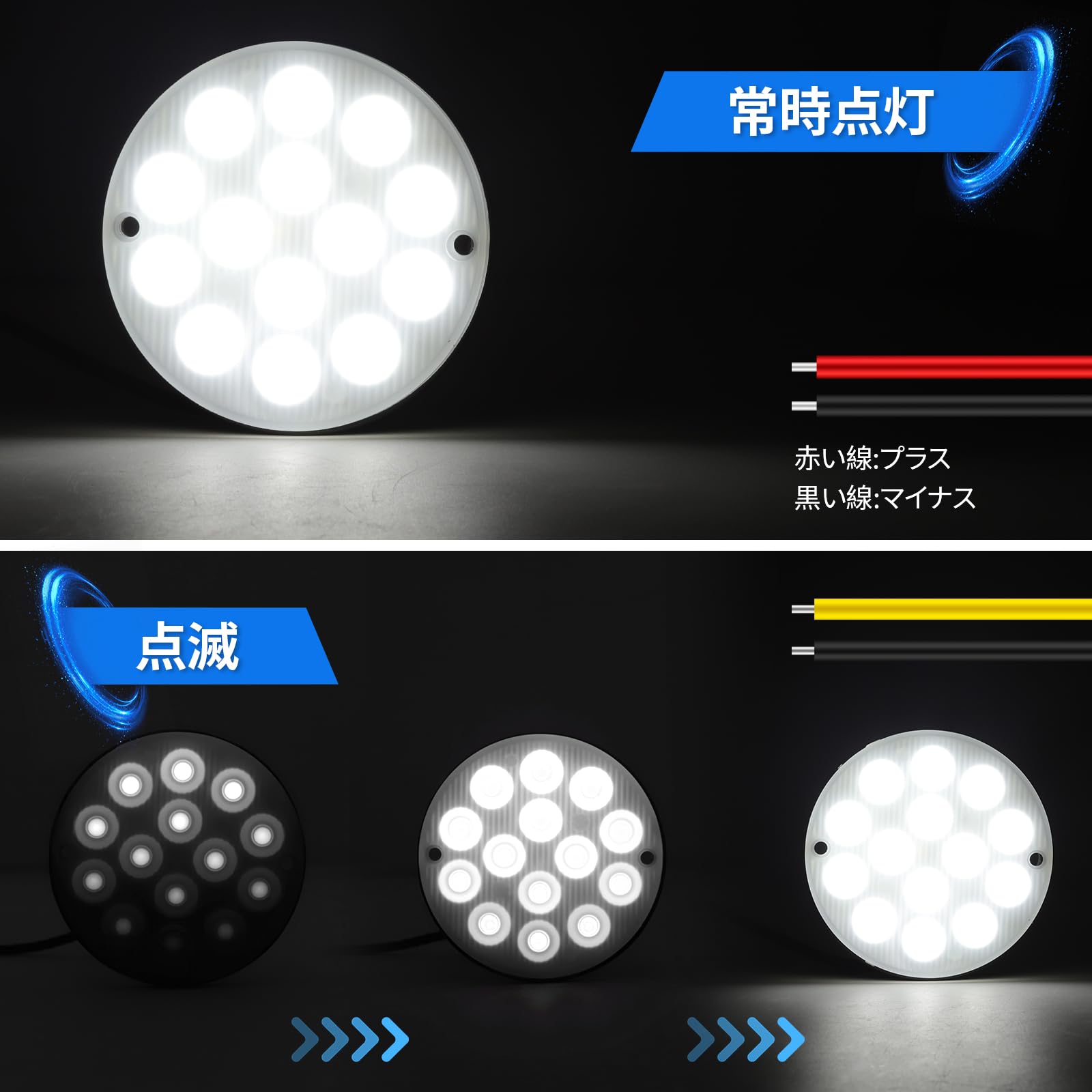 Ygmylandbb14led Luz de posición lateral LED Lámpara de posición lateral para remolque de 14 LED, luz de advertencia de posición lateral para autocaravana y camión ligero, 2 unidades (blanco)