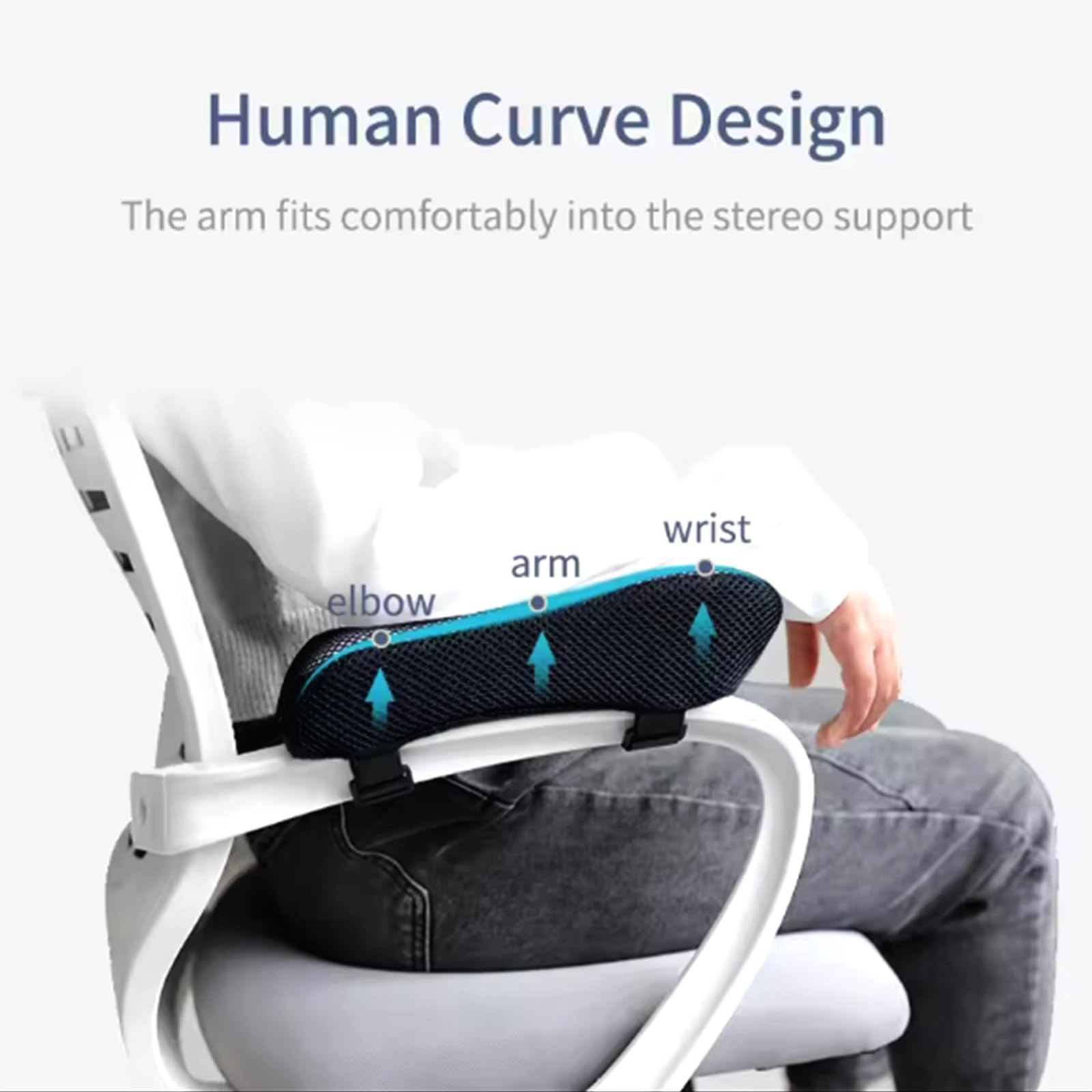 Cuscino ergonomico per copribraccioli per sedia ufficio Braccioli imbottiti per braccioli,per sedia da scrivania, sedia a rotelle, morbido cuscino a gomito, confortevole e rimovibile
