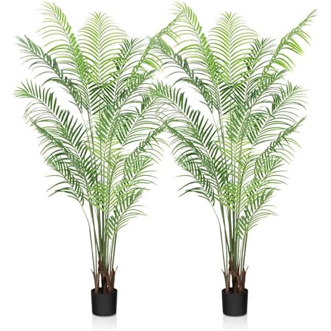 CROSOFMI Areca Palmera Artificial 190cm (2 Pack) Cover