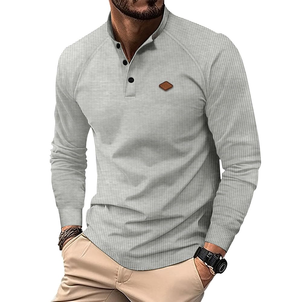 yk8fass Casual Waffle Koszulka Polo MD-8673