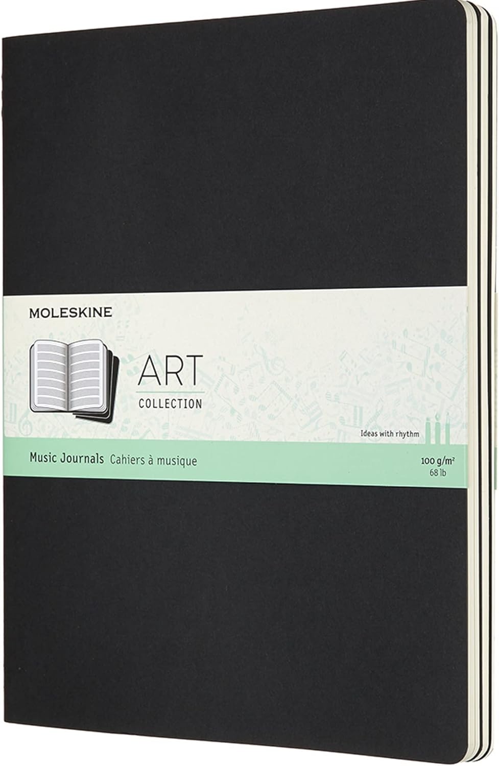 Moleskine 19 x 25 cm XL Art Music Notebook and Cahier Set of 3 Music