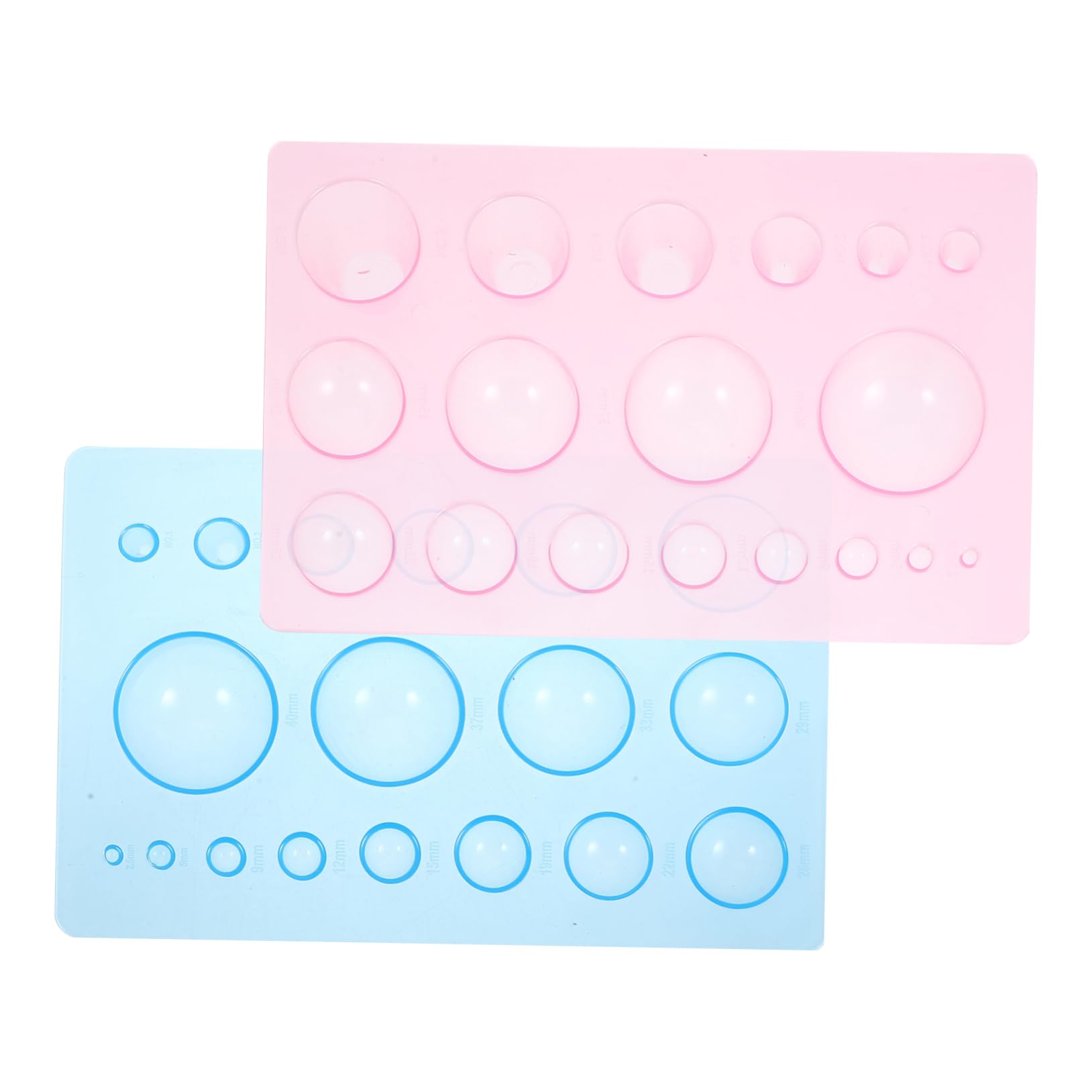 SHINEOFI 2pcs Half Round Ball Shape Mold Polymer Clay Tools for DIY Clay Crafting Kids Kit