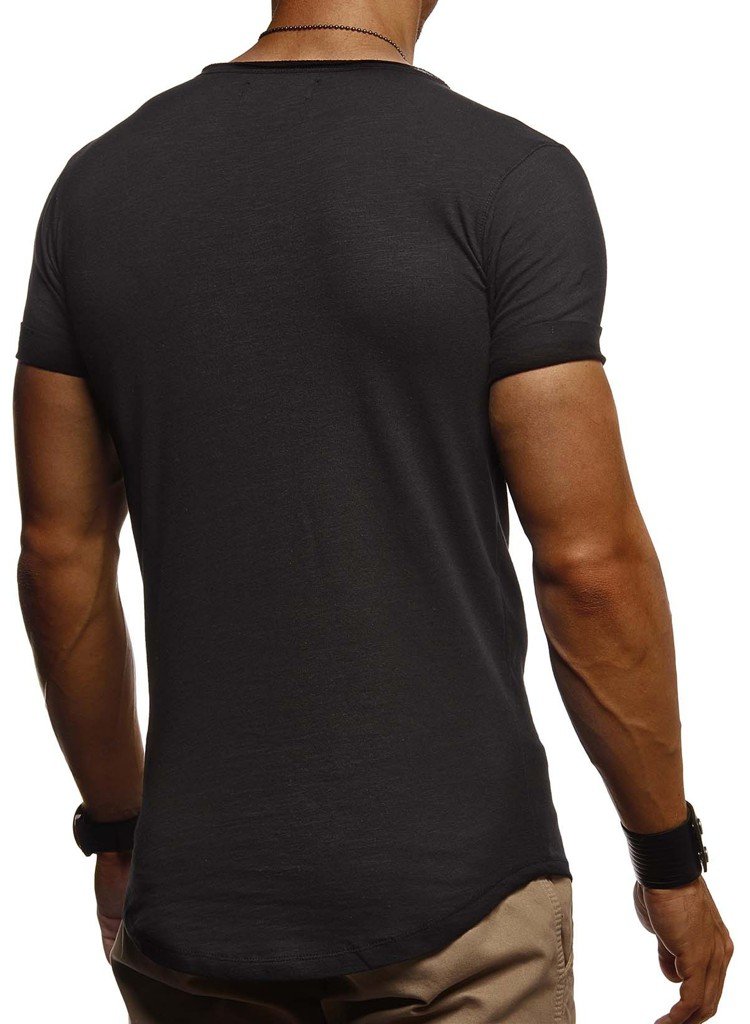 Leif Nelson Camiseta para Hombre con Cuello Redondo LN-8209