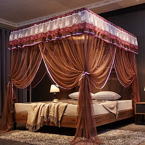 ستارة بستارة للسرير بأربع جوانب شبكة عازلة من الدانتيل رومانسي ستائر سرير بإطار فاخر لسرير مقاس كبير مفرد تركيب سريع وسهل Amazon Ae المنزل ستارة بستارة للسرير بأربع جوانب شبكة عازلة من الدانتيل رومانسي ستائر سرير بإطار فاخر لسرير مقاس كبير مفرد تركيب سريع وسهل Amazon Ae المنزل