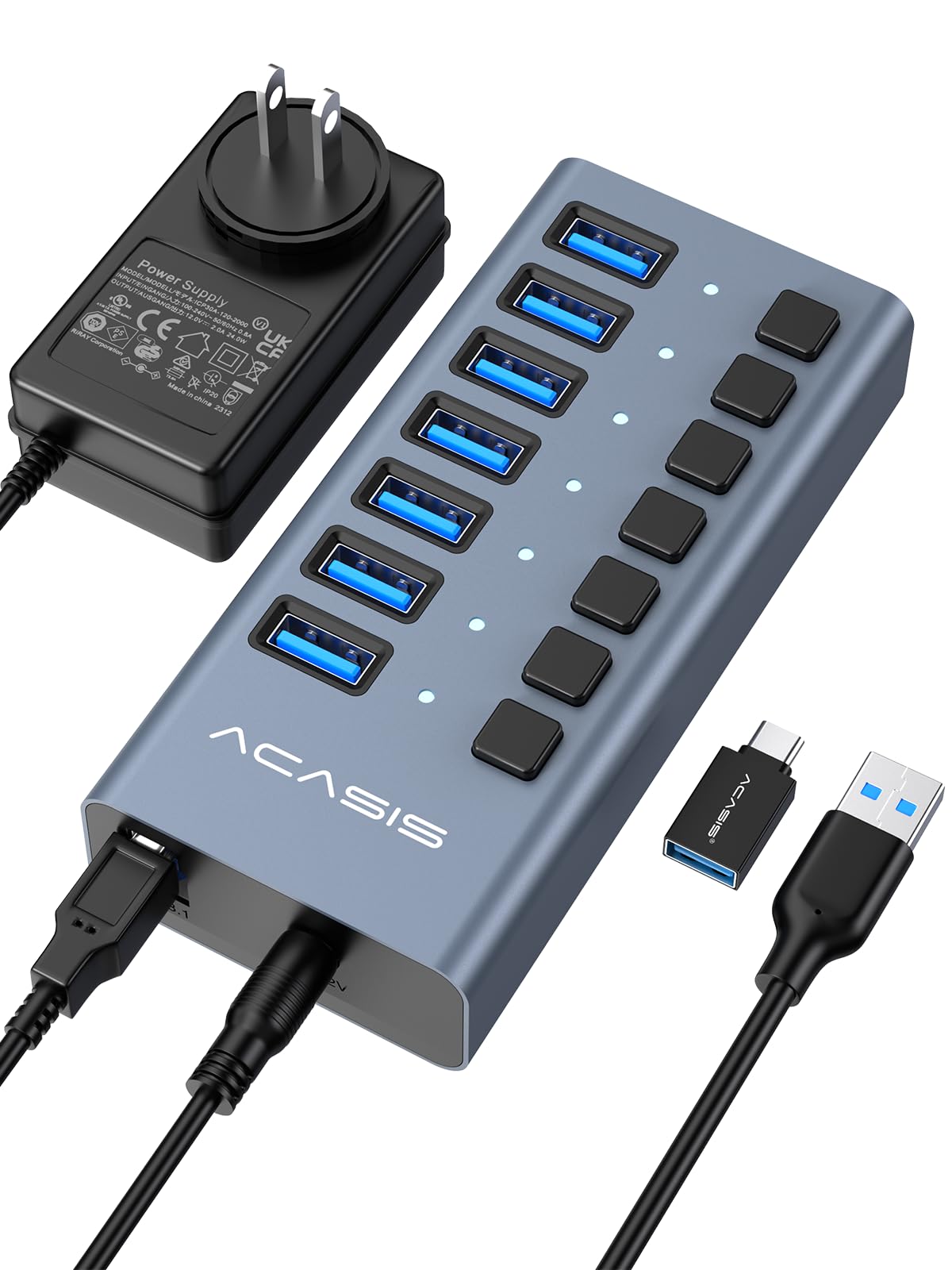ACASIS 7-Port USB 3.2 Gen 2 Hub
