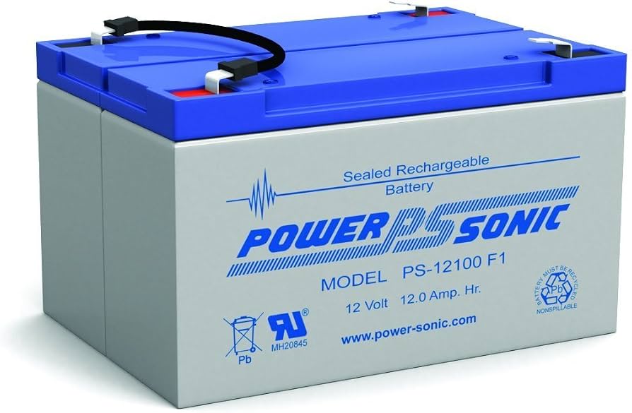 Amazon.com: POWERSONIC PS12100F1 12V 12AMP Sealed Lead Acid BAT