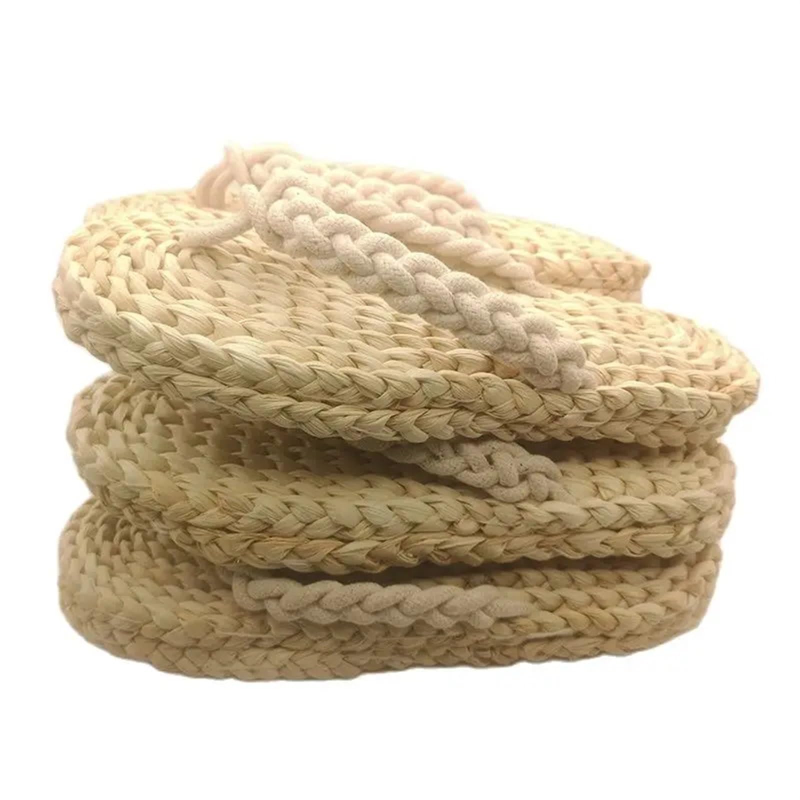 Sandalias de Paja Tejidas a Mano, Zapatillas, Transpirables, Naturales, for Hombres y Mujeres, Chanclas de Interior Zapatillas Tejidas De Paja(7)