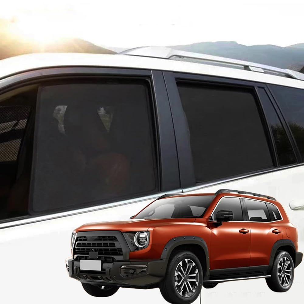 Osłona przeciwsłoneczna samochodowa do GWM Haval Dargo 2020 2021/2022, osłona szyb bocznych, magnetyczna osłona samochodu, blokowanie promieni UV, prywatna osłona przedniej tylnej szyby, 4