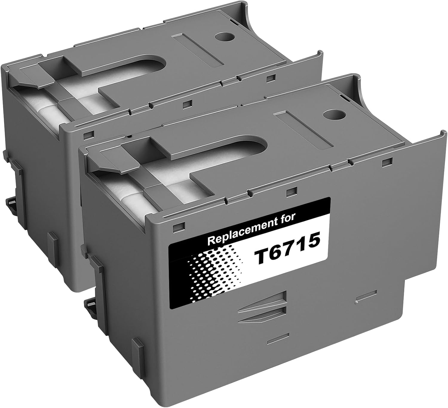 Yowell 2 x T6715 Ink Maintenance Box Compatible with Epson T6715 T6716 for Epson Workforce Pro WF-3820DWF WF-3825DWF WF-4820DWF WF-4825DWF WF-4830DTWF WF-4720DWF WF-4725DWF WF-4730DTWF C13 T6715 T00