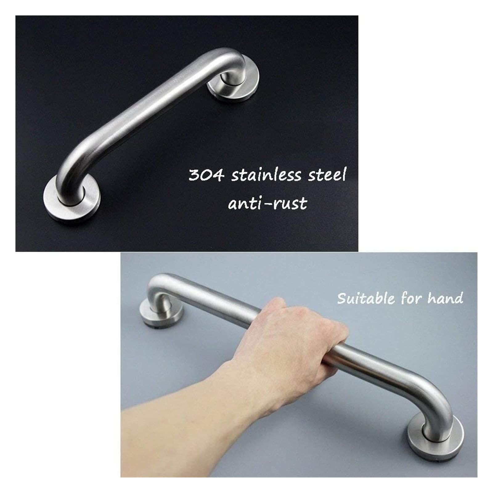 Barras de Apoyo de Seguridad de Acero Inoxidable para baño, Asas de Apoyo para Personas Mayores discapacitadas, pasamanos de Pared para bañera, Inodoro, Cocina, Escalera, antioxida
