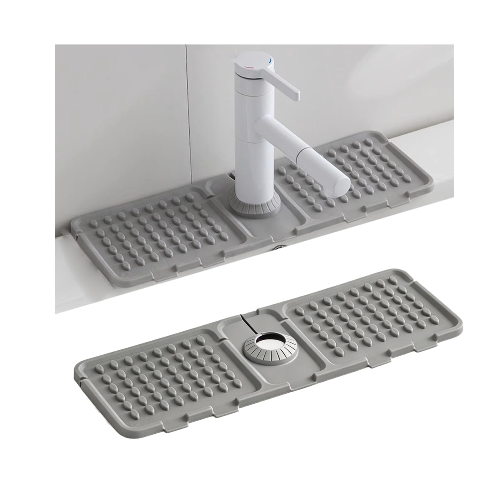 Tappetino per rubinetto in silicone, antischizzi, scolapiatti