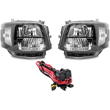 Amazon ハイエース レジアスエース 0系 3型 Hid ヘッドライト ブラックインナー 左右 2灯から4灯 変換ハーネス セット Hidキット 車 バイク