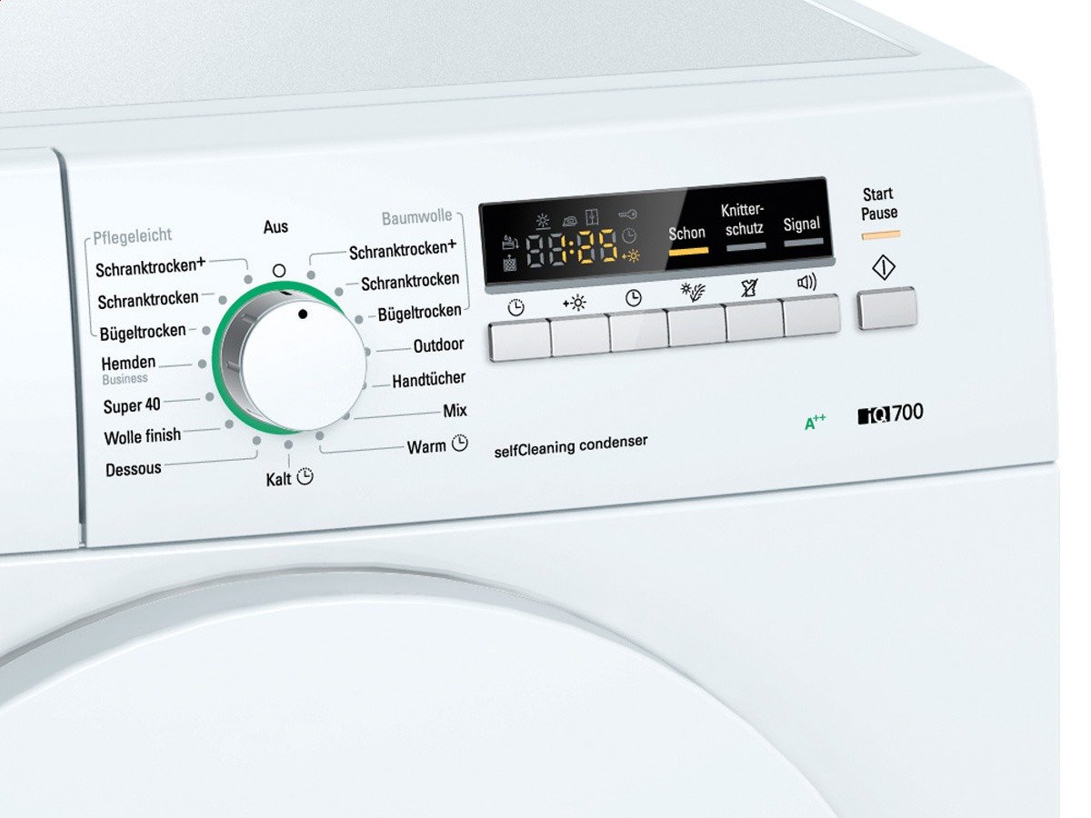 Siemens WT44W2ECO - Asciugatore a pompa di calore, A++, 7 kg, indicatore di funzionamento residuo