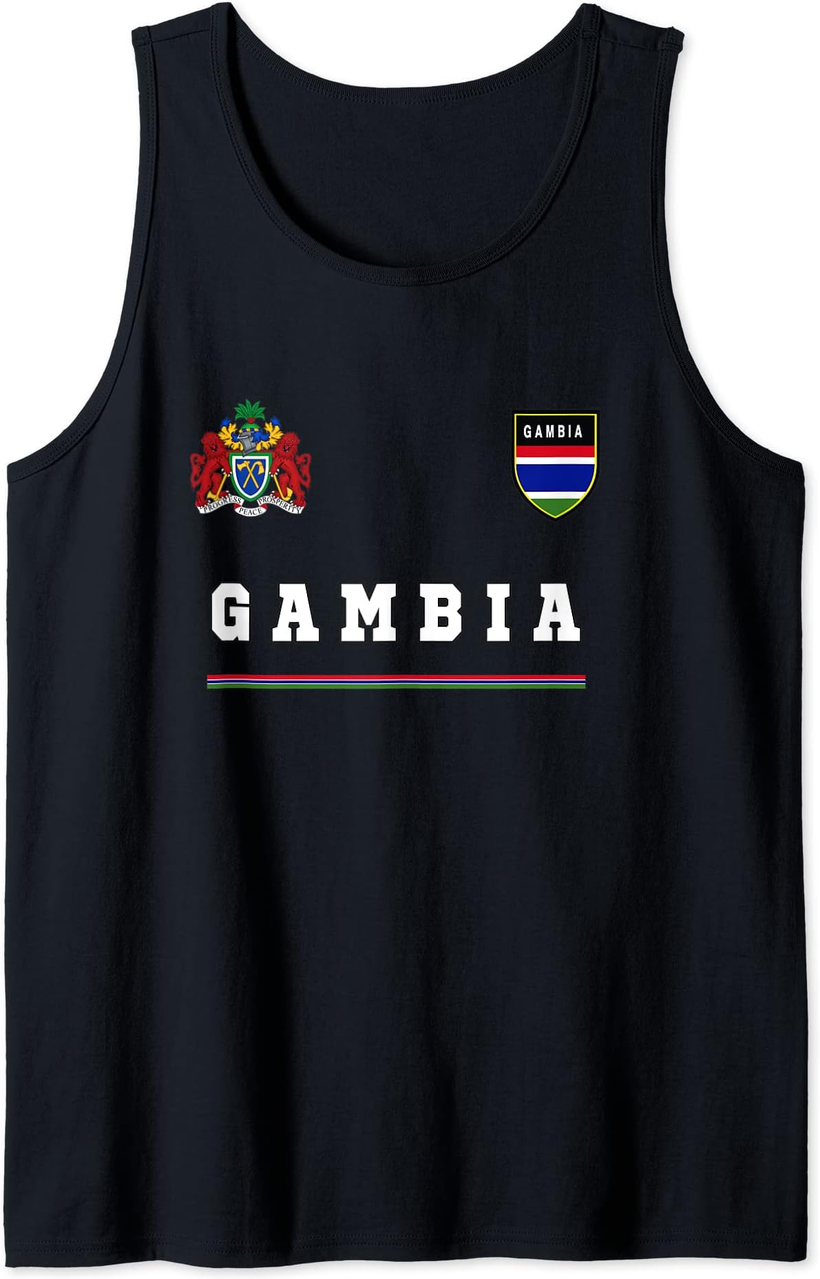 Gambia National Pride Gambians TeesGambia Sports/Soccer Jersey Tee Flag Football Tank Top