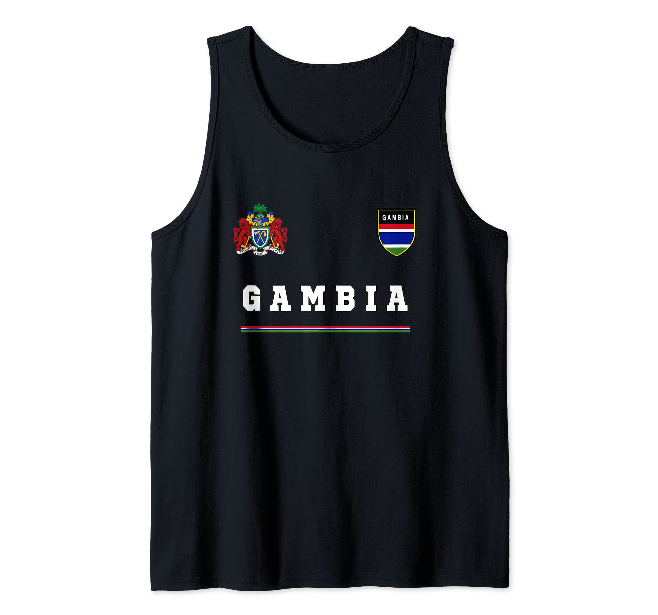 Gambia National Pride Gambians TeesGambia Sports/Soccer Jersey Tee Flag Football Tank Top