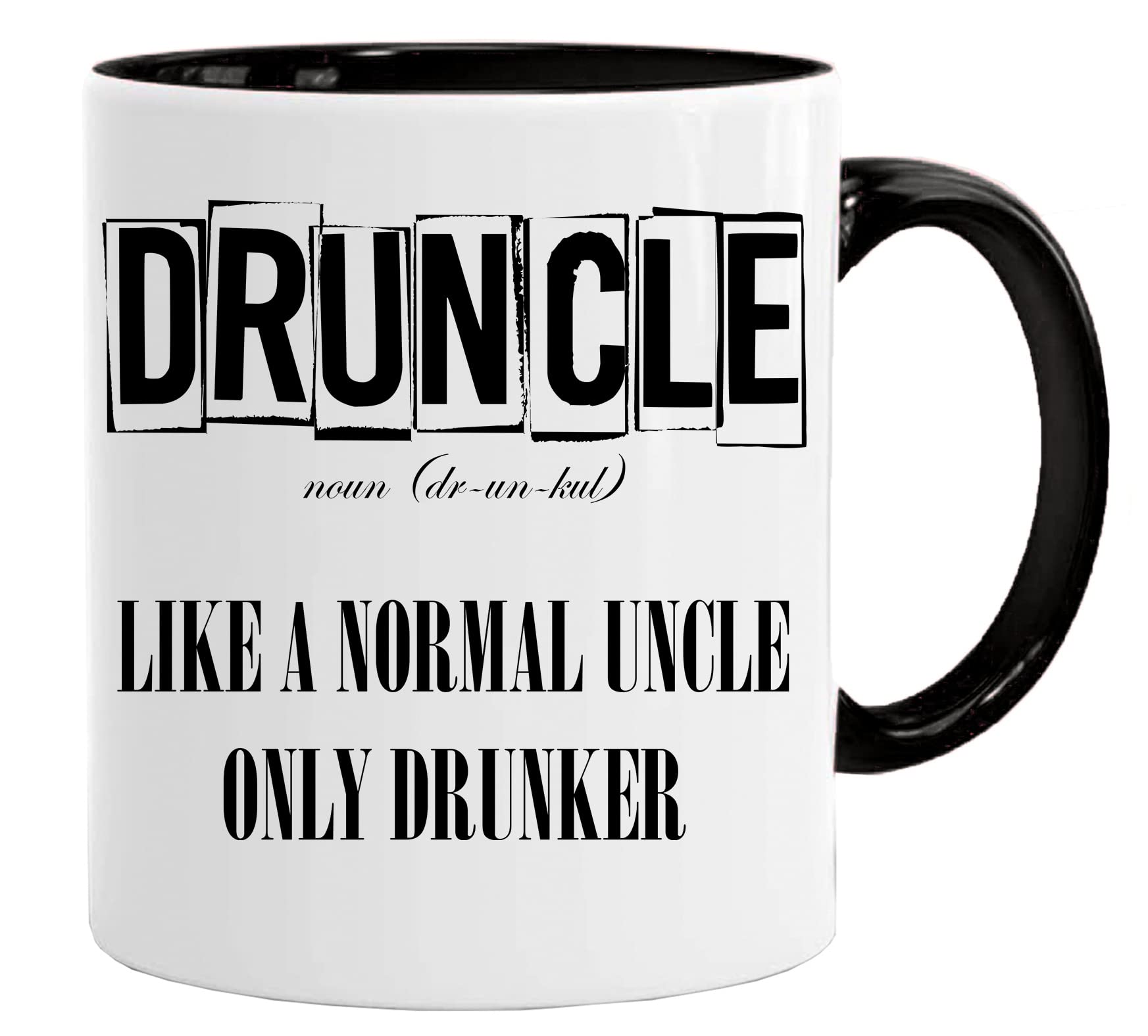 Acen Merchandise Men's White Uncle Mug | Druncle | Funny Uncle Gift | Fun Ceramic Coffee Mug | Fathers Day | Gifts For | Birthday Gifts | Christmas Gift | Secret Santa | Dad Gifts
