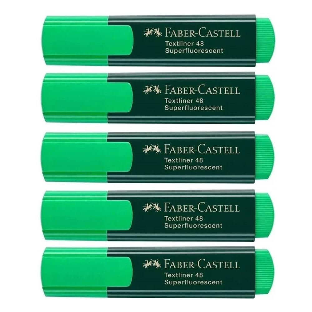 BRAND HOME Compatible with Faber Castell Textliner Classic Marker Pen Green Color (Highlighters) Pack of 5-image-14