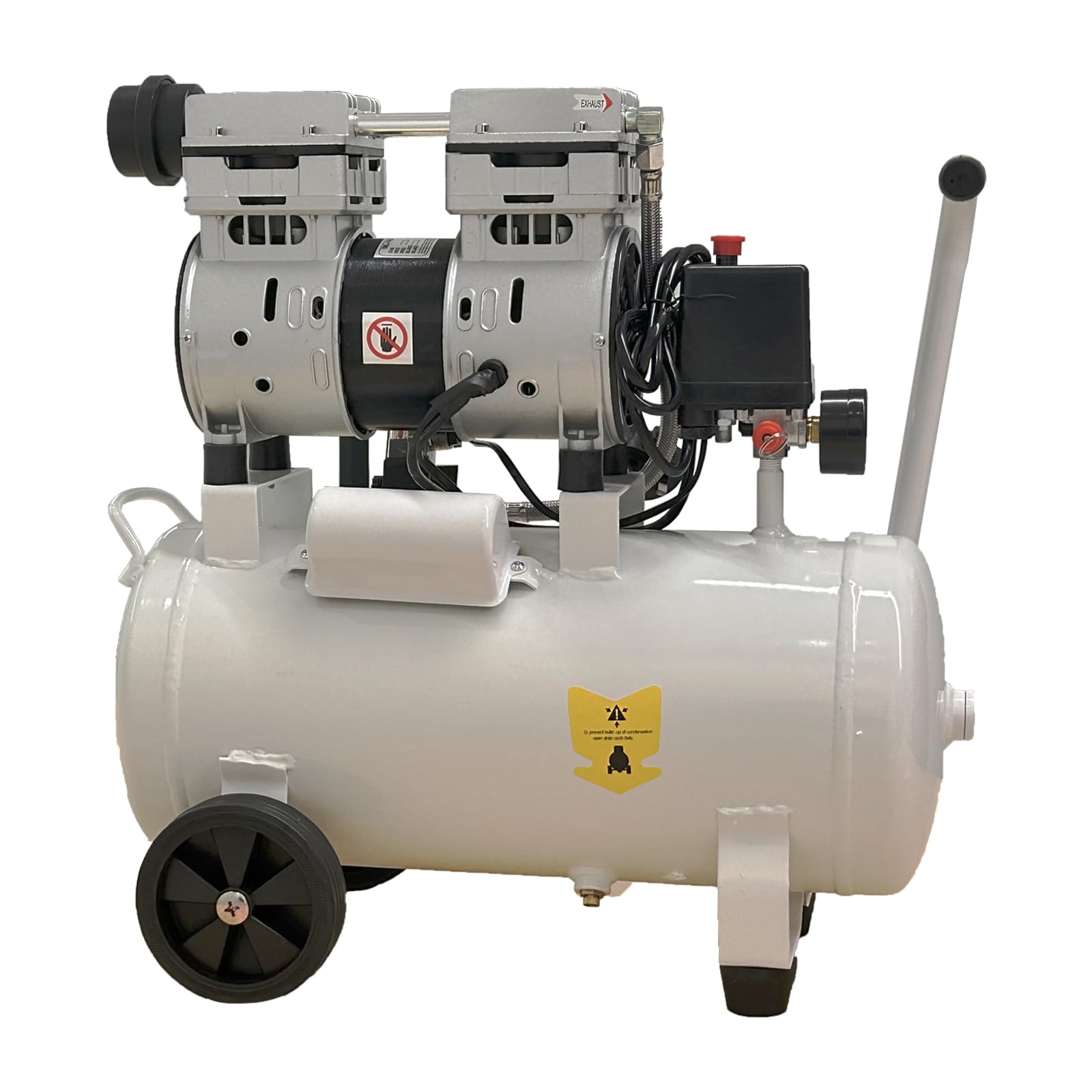 Compresor de Aire Ultra Silencioso 25L Ultra Quiet Air Compressor 750W de Tanque para Reparaciones en el Hogar y con Accesorios Completos