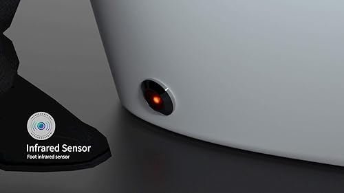 Miniatura 3 de EUROTO Inodoro de bidé inteligente, 1.28 GPF doble descarga, apertura y cierre automático, descarga automática, sensor de pie, asiento con
