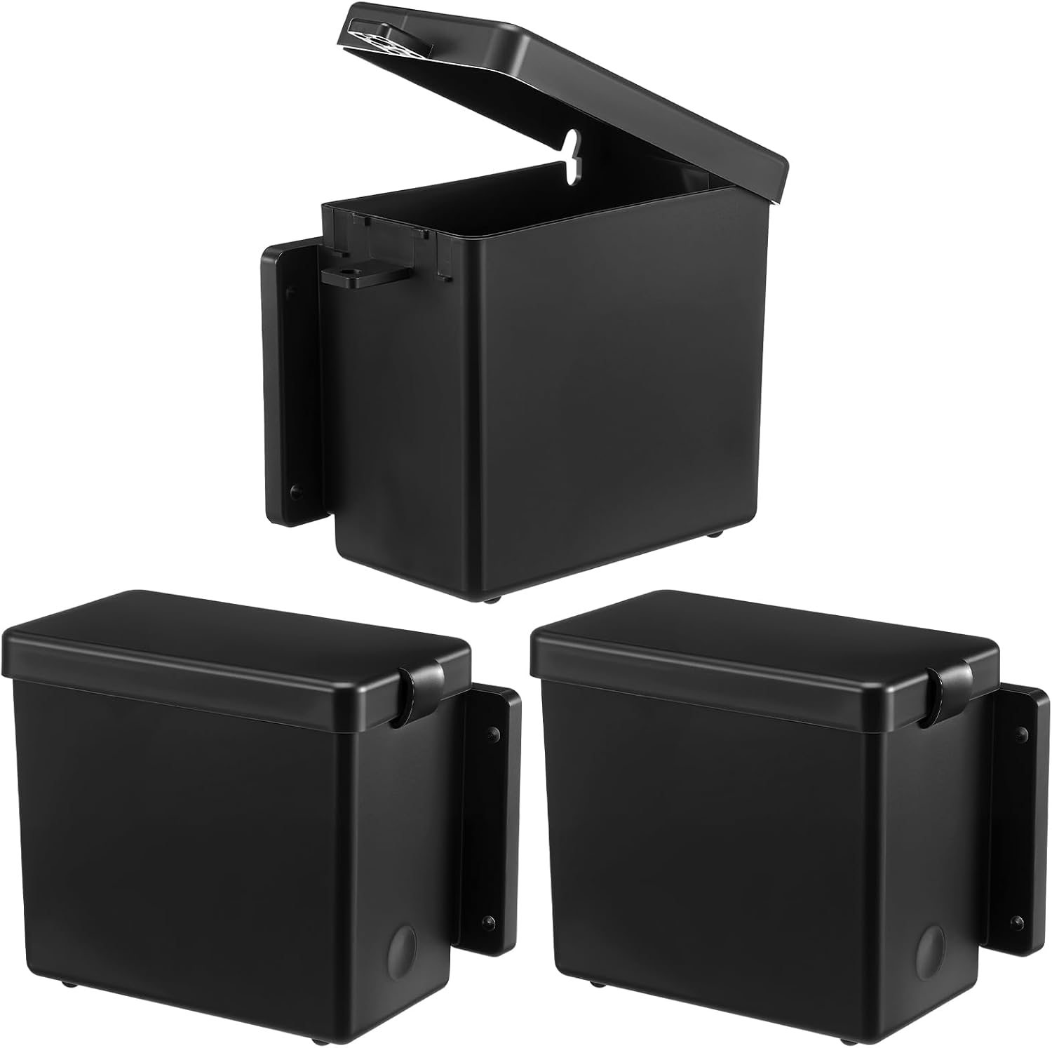 Relaxweex 3pcs Breakaway Battery Box 6'' x 5-1/2'' x 3-1/4'' Lockable Trailer Breakaway Battery Case for Marine, Automotive, RV, Boat, Camper