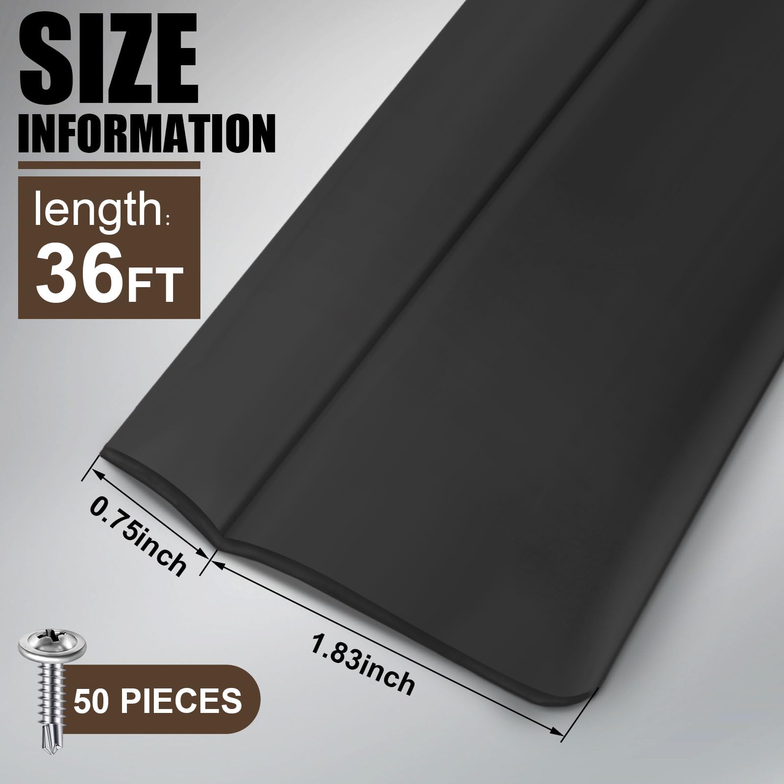 Snapklik.com : Pangda 36 Ft Garage Door Top And Side Seal PVC