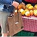 Give Me Fresh No. 1, Waxed Canvas Grocery Bag, Handy Pocket, Structured but Soft and Foldable, Carry This Wax Canvas Grocery Bag Over Shoulder or In Hand, Brown 16 Oz Waxed Cotton Canvas