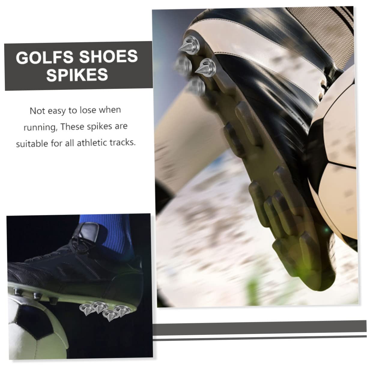 Happyyami 2 Sets Track Spikes Shoes Replaceable Spikes for Outdoor Running Nails