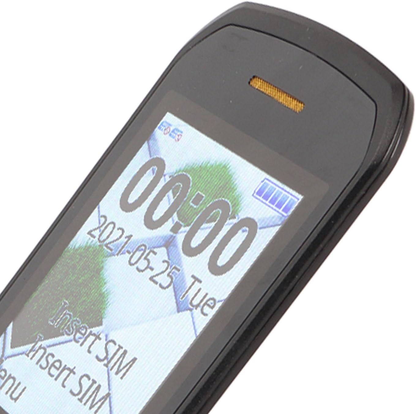 Close-up of the phone screen displaying 'Insert SIM' message, indicating the need for SIM card installation.
