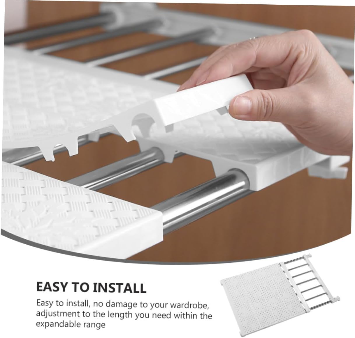 1pc Door Storage Partition Expandable Shoe Rack Wardrobe Rack Shelf Closet Divider Strong Material