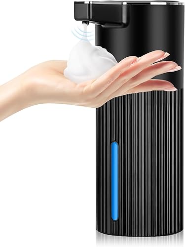 Miniatura 1 de Dispensador automático de jabón espumoso sin contacto plástico de 14 onzas  4 niveles ajustables de espuma de montaje en pared recargable eléctrico