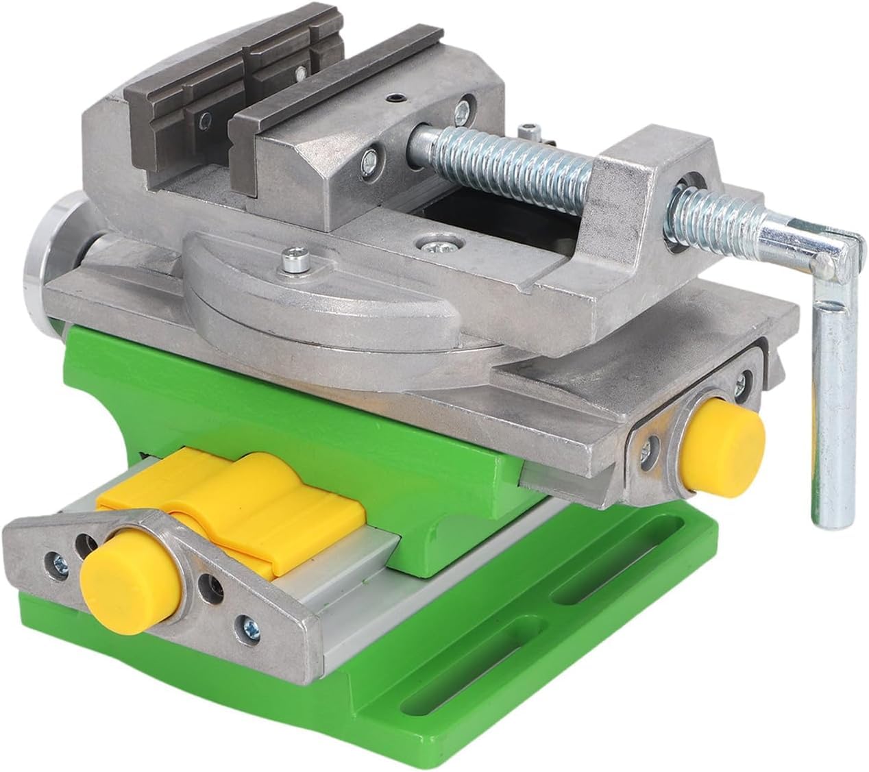 Morsa per trapano a croce da 7,6 cm, morsetto da banco multifunzionale con movimento X-Y a 2 vie, campo di serraggio 0-77 mm per operazioni di fresatura