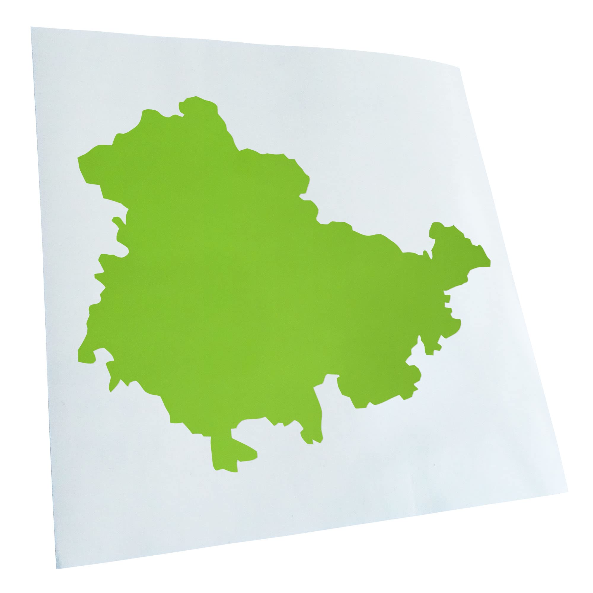 Kiwistar - Car Sticker - Green - 60 x 50 cm Thuringia Germany Silhouette - Rear Window Car Sticker Weatherproof for Car Truck Moped Truck - Sticker Exterior Self-Adhesive Tuning Accessories for