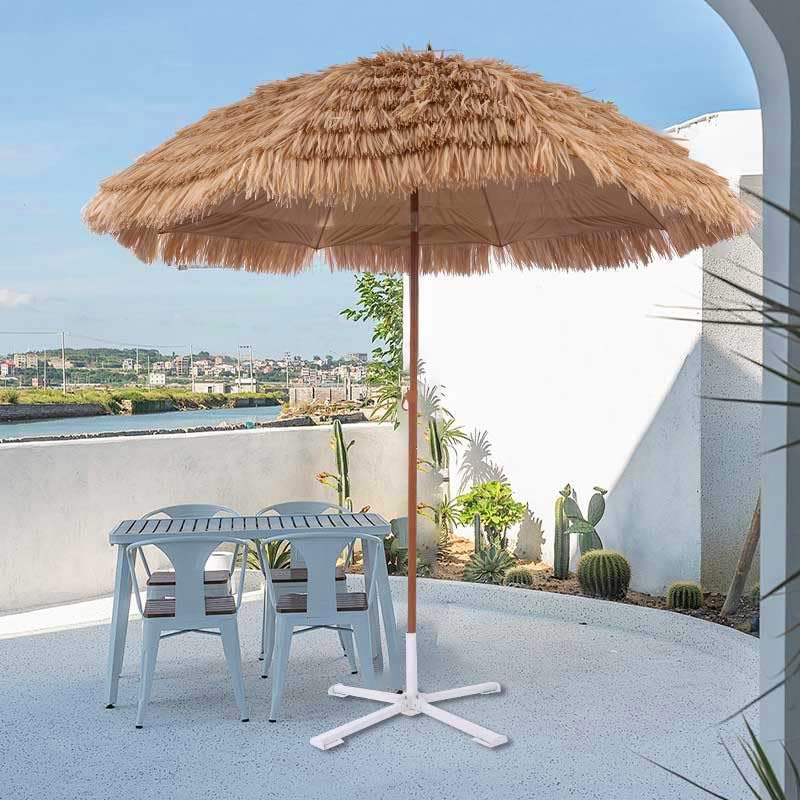 Sombrilla de 1,5 m para balcón grande con base de jardín 6