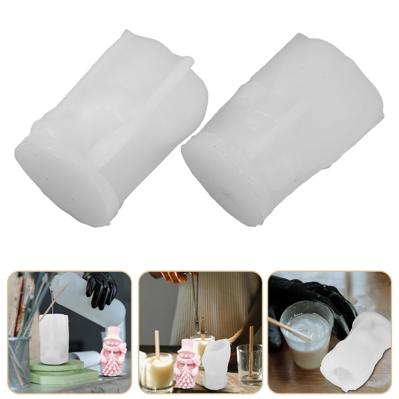 10 Pièces Moule à Bonhomme de Neige de Noël en Silicone,