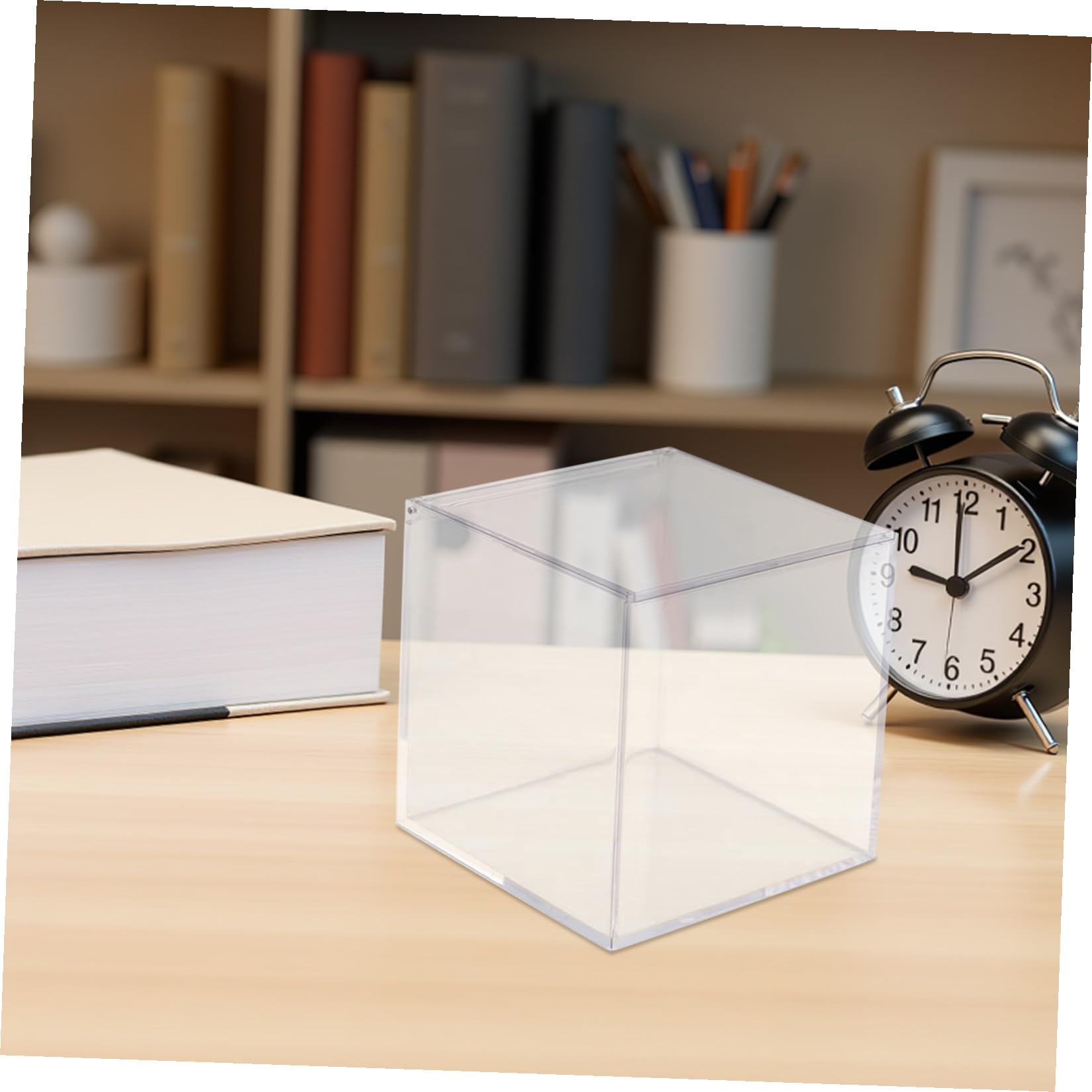 Boîte en acrylique transparent avec couvercle pour nizat de petits objets, idéale pour la cuisine et le bureau, conteneur C pour nizat et désencombrement