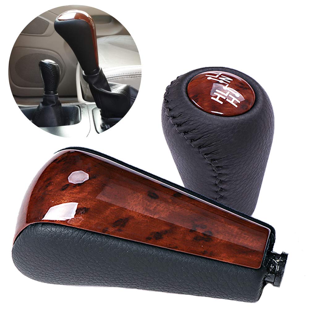 Buy Kakulkomen Automatic Leather with Wood 4 Speed Shift Knob