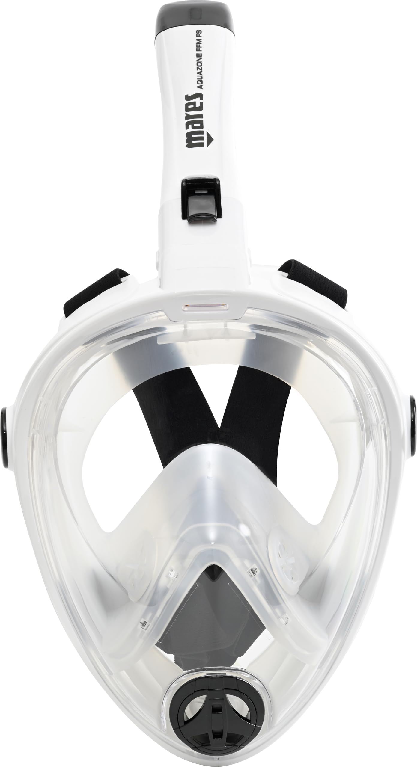 Mares Aquazone Full Face Mask - Máscara Integral de Snorkel para Adultos, Falda de Silicona, Tubo Plegable, 3 Tallas