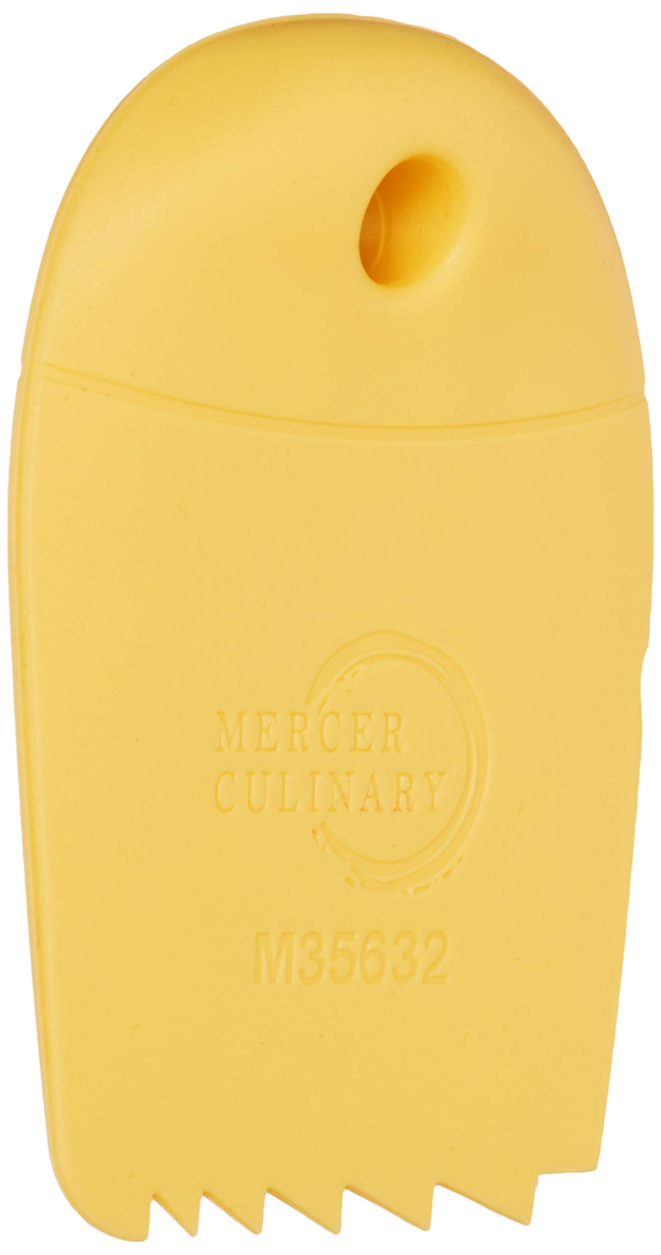 Mercer Culinary M35632 Silicone Plating Wedge Graduated Saw Tooth, Stainless Steel, Yellow, 1.9 x 8.2 x 24.2 cm