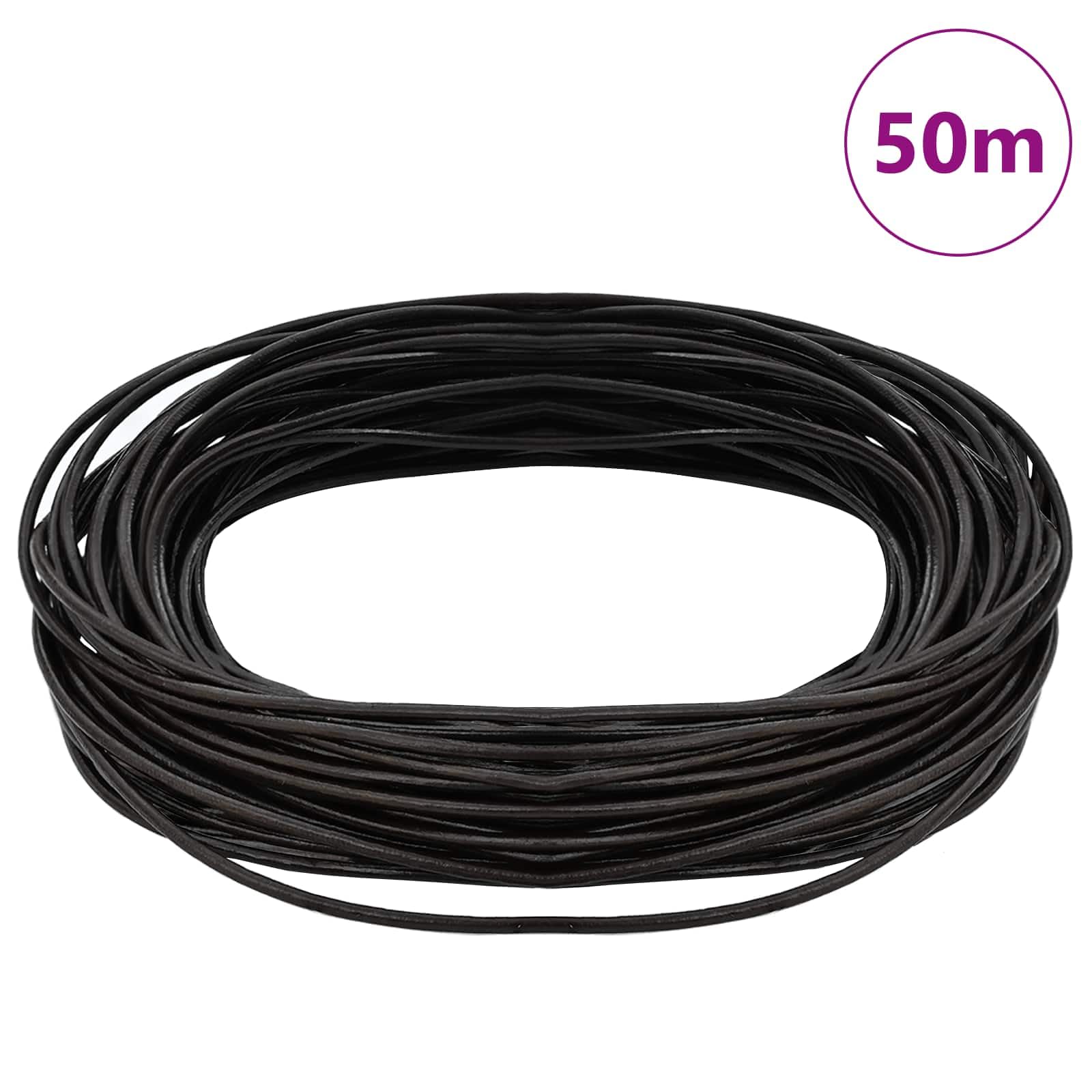 Leder Schnur 1 Dunkelbraun, Runde Lederkordel 1 mm x 50 m