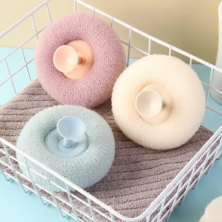 Loofah Bath Sponge Body Scrubber Mesh For Men Women Mud&Dirt Remover Exfoliating Soft Massager And Scrubber For Women,Men,Babies&Kids(Rendom Color)(Loofah Shower Bath Sponge)(Pack Of 1)-image-20