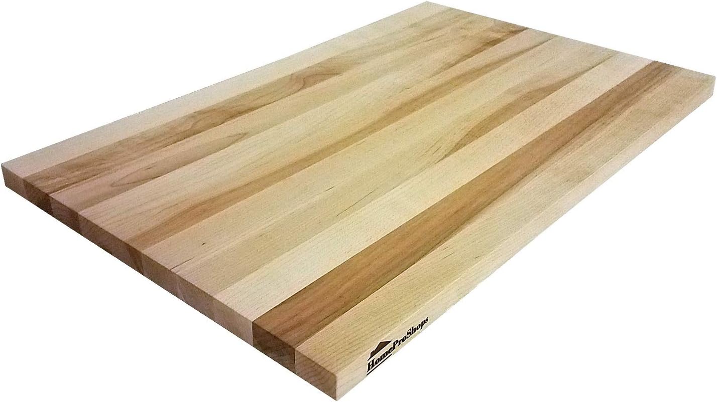 Wood Shelf Platform ONLY - 3/4" x 12" x 19" - For Revashelf RAS-ML-HDCR Heavy Duty Mixer Lift - Maple Butcher Block - Trimmable