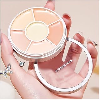 evpct 6 Colors Corrector Correcting Cream Concealer Contour Makeup Palette Set for Mature Skin Pink under Eye Concealer Palette Cream Kit for Dark Circles and Puffiness Trouble Spots Redness