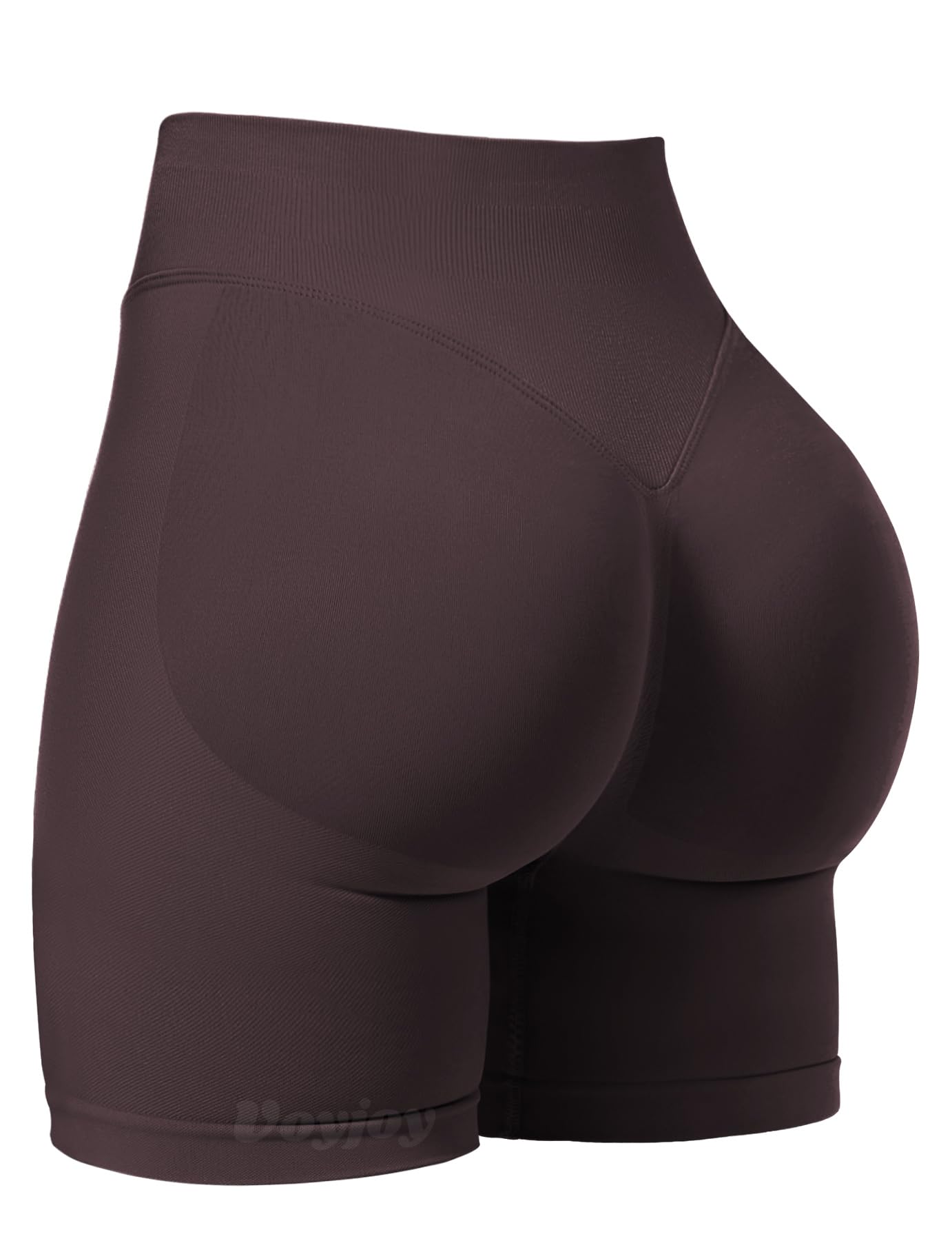 VOYJOY Women Workout Impact Shorts 4.5" Scrunch Butt Lifting Gym Shorts Seamless Booty Biker Shorts — view 86