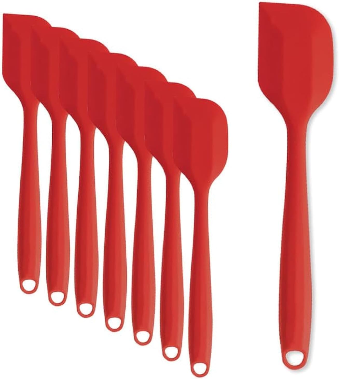 8 Pieces Silicone Spatulas, 8.3 inch Small Spatulas Non-stick Heat-Resistant Non-stick with Stainless Steel Core For Cake Cream Cooking Gadget (Red) 8 Pieces Silicone Spatulas, 8.3 inch Small Spatulas Non-stick Heat-Resistant Non-stick with Stainless Steel Core For Cake Cream Cooking Gadget (Red)