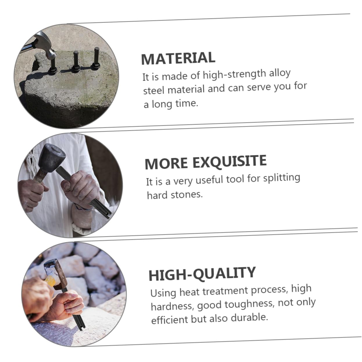 ARTIBETTER Multi-functional Stone Opener Rock Splitting Tool Low Noise and Vibration for Mining