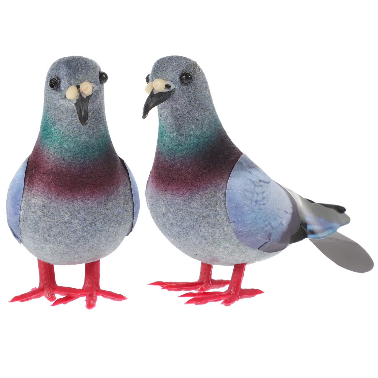 BESPORTBLE Fake Pigeons: 2Pcs Artificial Foam Pigeon Lifelike Simulation Birds for Crafts Home Ornaments Outdoor Pathway Lawn Garden Wedding Decor