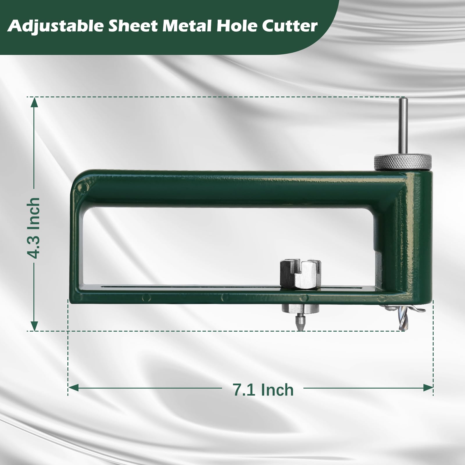 Aadjustable Cutter Snapklik.com : Adjustable Sheet Metal Hole Cutter W/ 2 Drill Bits, 2 To ...