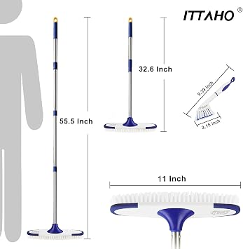 Extendable Window Squeegee Cleaning Tool, and Floor Scrub Brush