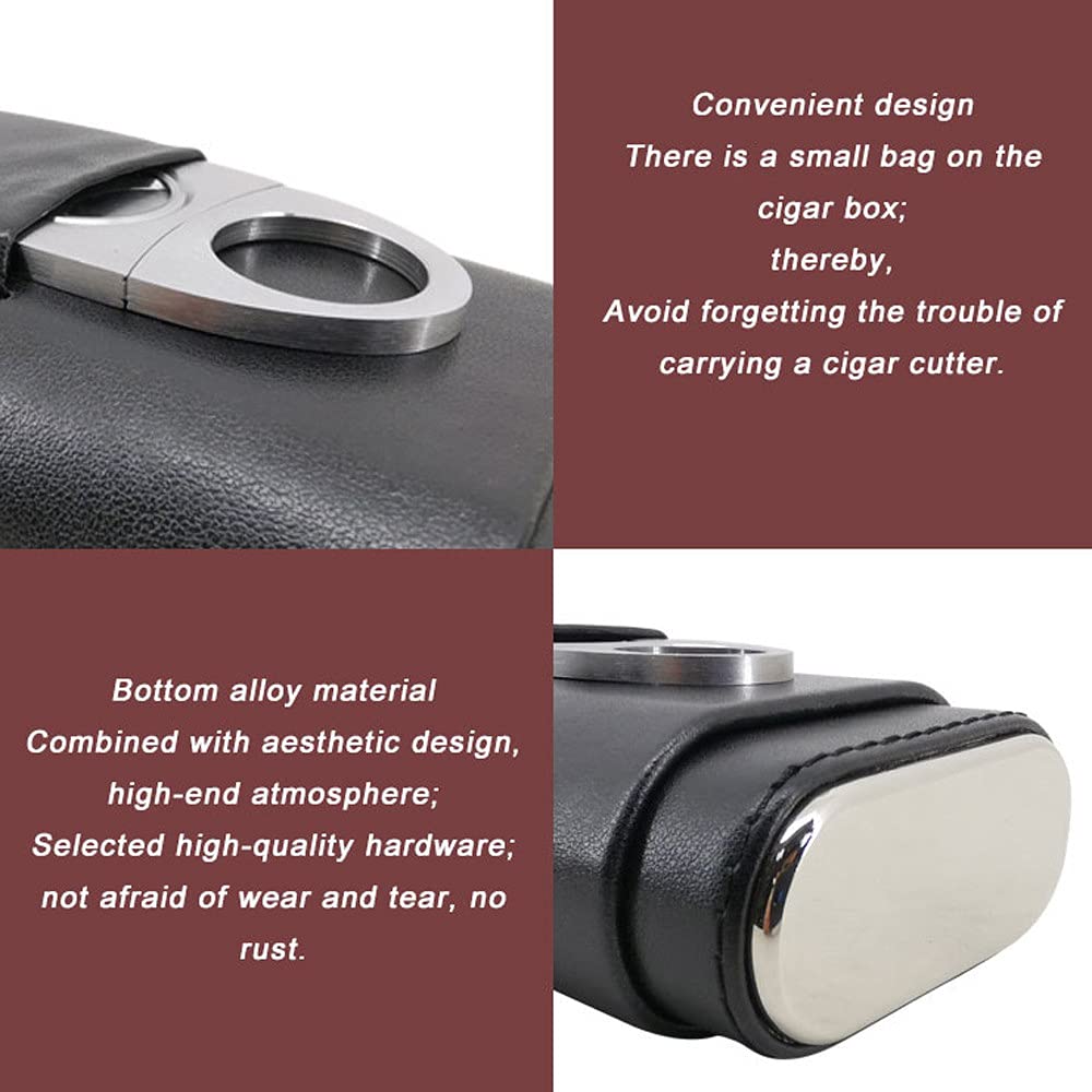 Leder Zigarrenetui 3er-Pack - Tragbarer Humidor Für Unterwegs